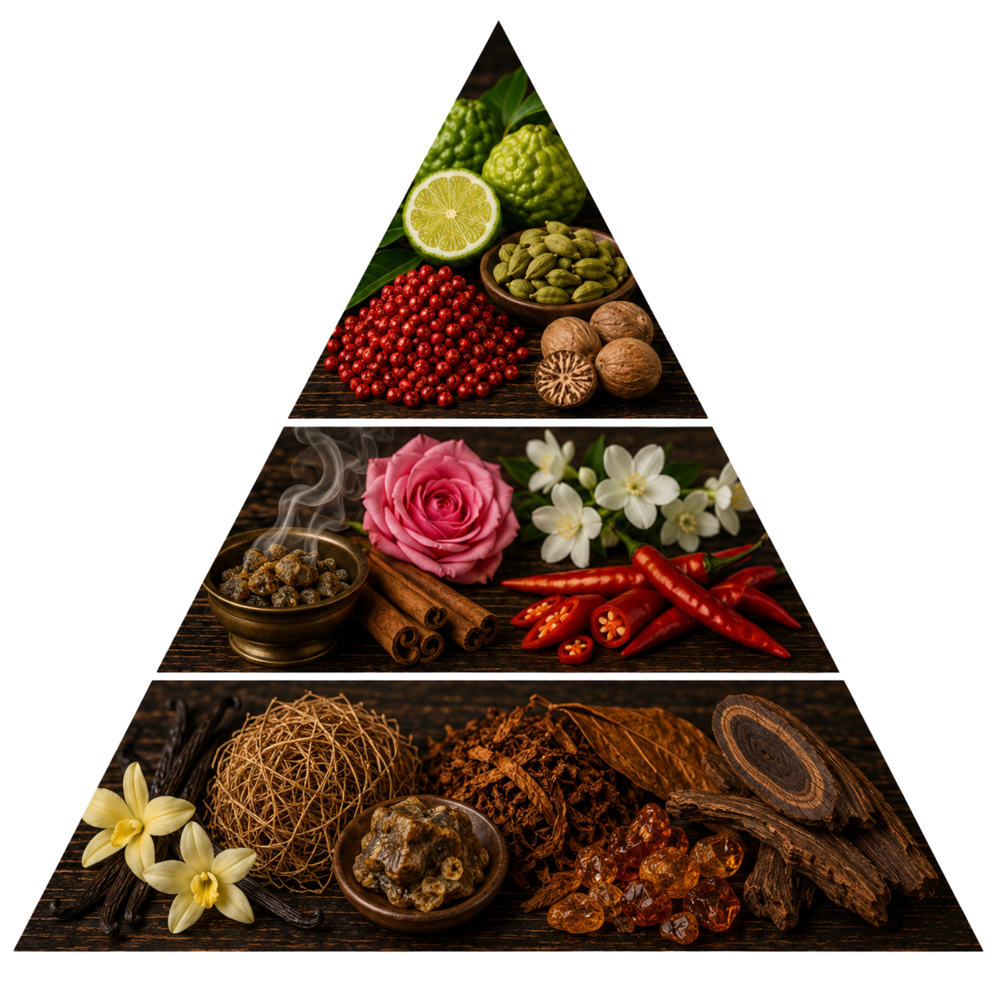 Dhukhoon Al Layl — scent notes pyramid